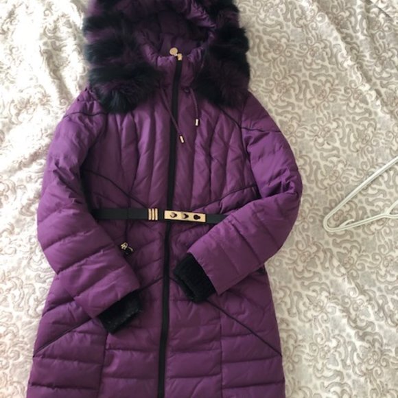 Winter down jacket, purple - Picture 2 of 5